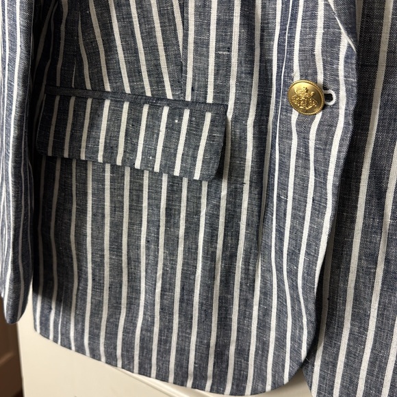J.Crew Alfie blazer in striped linen BX807 - Picture 9 of 11